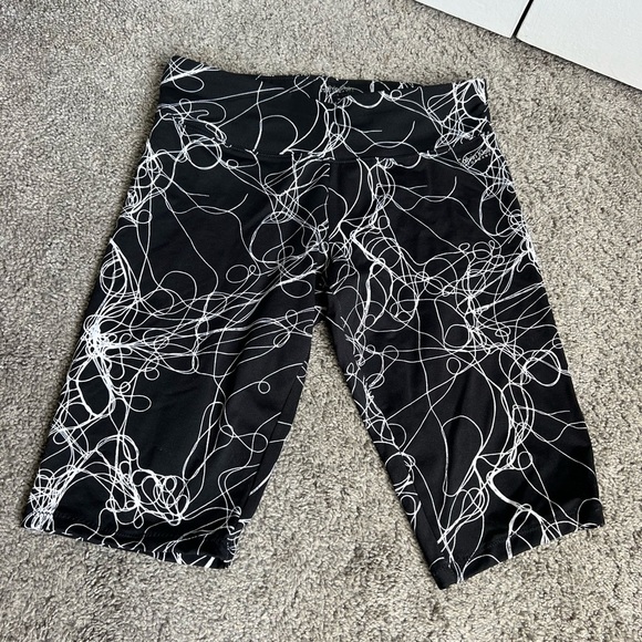 Calvin Klein Black and White Patterned Sport Shorts - Picture 1 of 6